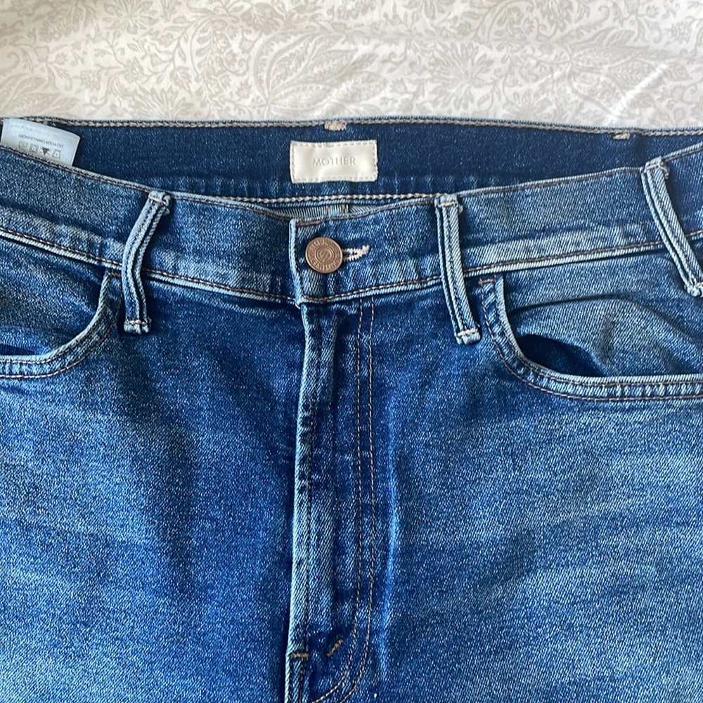 MOTHER Hustler Two crop flare jeans